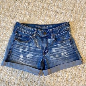 American Eagle Midi Jean Shorts Size 6